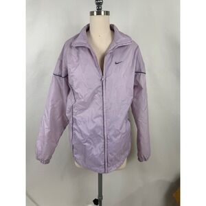 Nike Women Large Windbreaker Rain Coat Feminine Sport Athleisure Outdoors Staple